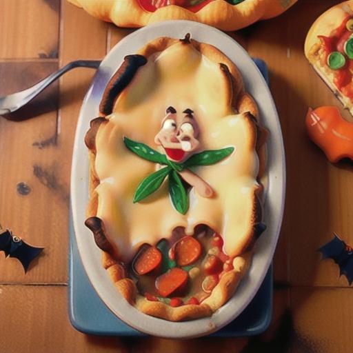 Halloween Pizza Pot Pies