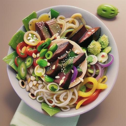 Japanese beef and soba noodle salad