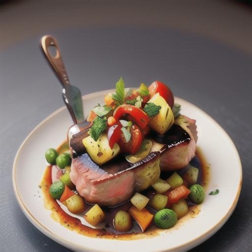 Johnny Vegas' fillet steak flambé