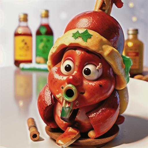 Spiced ginger ale and rum glazed ham