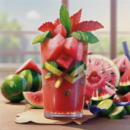 Watermelon-Cucumber Agua Fresca