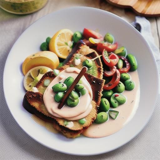 Veal schnitzel with tarragon mushroom sauce