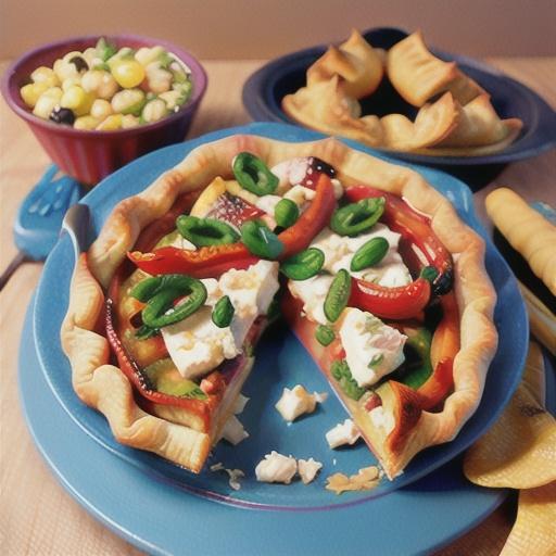 Impossibly Easy Roasted Peppers and Feta Cheese Pie