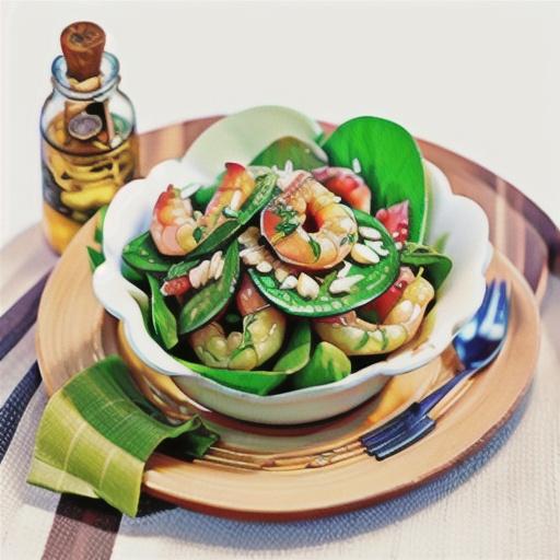 Prawn and barley salad