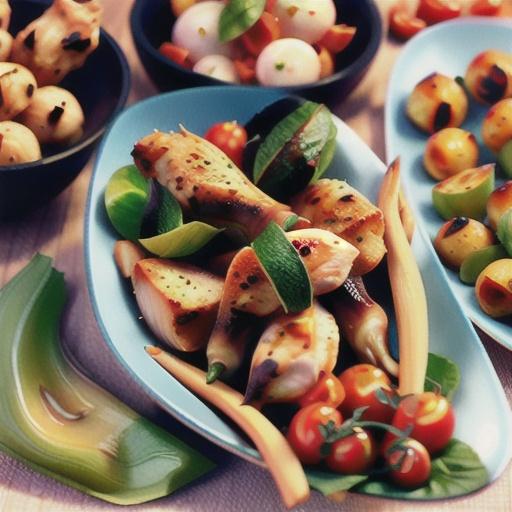Sumac chicken drumsticks with spiced tomato salad