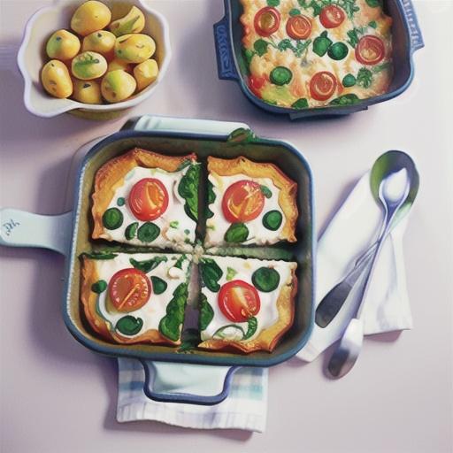 Make-Ahead Frittata Squares with Spinach, Tomatoes, and Feta