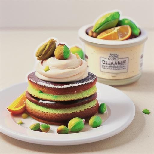 Gluten-free orange & pistachio syrup cakes with orange blossom cream