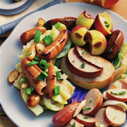 Chicken Apple Sausage with Cabbage