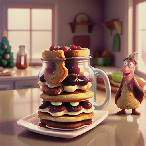 Cranberry Oatmeal Cookie Layered Pancake Jars