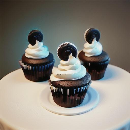 Chocolate Cupcakes with Cream Cheese-Oreo-Buttercream Frosting