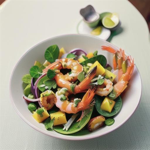 Prawn, mango & watercress salad