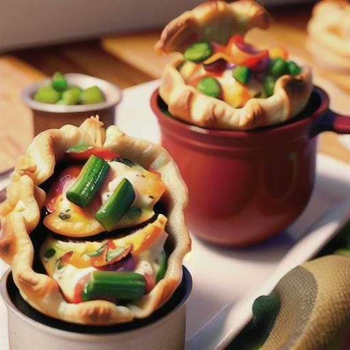 Alfredo Chicken Pot Puff Pies