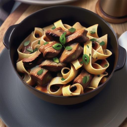 Slow-cooked lamb ragu with pappardelle