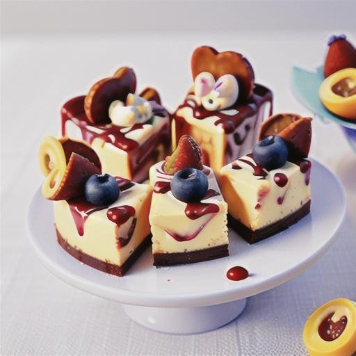 White chocolate & berry cheesecake slice