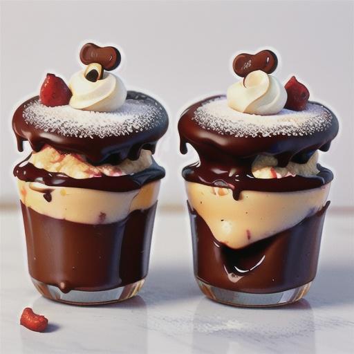 Individual self-saucing chocolate puddings