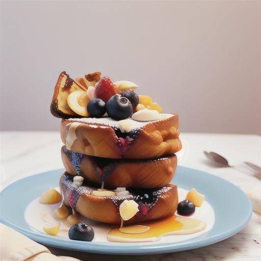 Panettone french toast with mixed berries