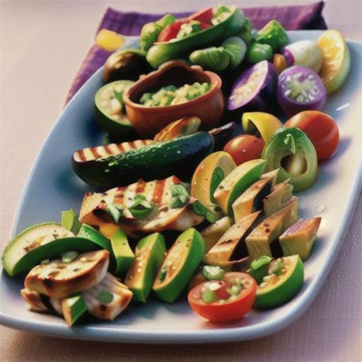 Grilled Chicken with Heirloom Tomato and Avocado Salsa