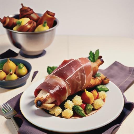 Roast turkey with prosciutto pears and couscous