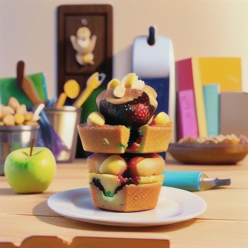 Gluten-free apple and berry muffin squares