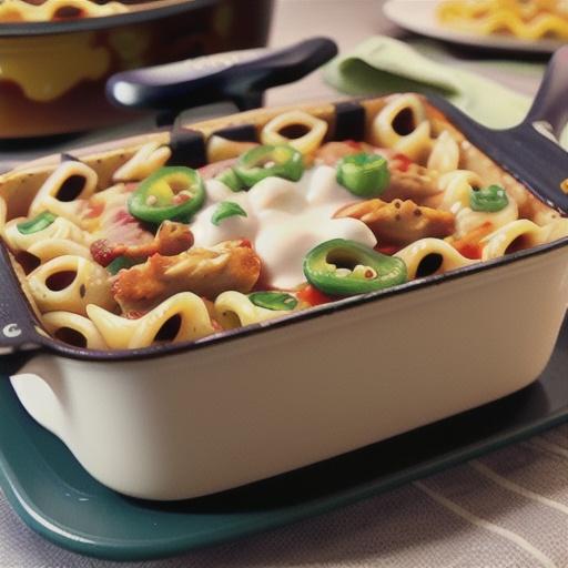 Chicken Enchilada Pasta Casserole