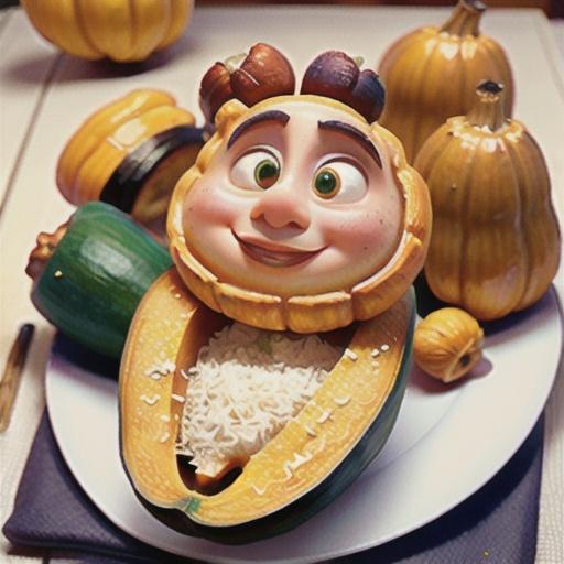 Roasted Acorn Squash with Parmesan Cheese