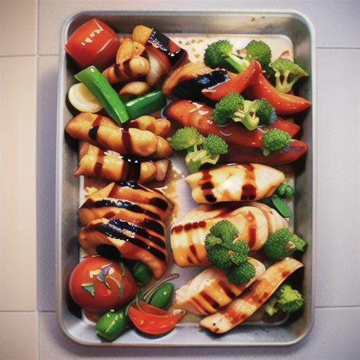 Asian Barbecued Chicken with Vegetables Sheet-Pan Dinner