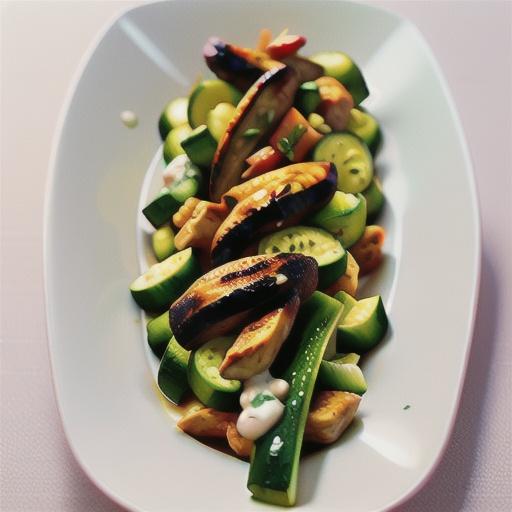 Indian-spiced chicken with cucumber salad