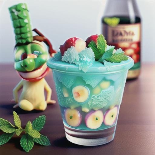 Mint & lychee granita