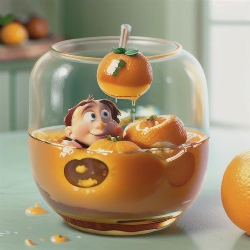 Oranges in warm honey syrup