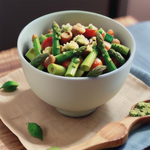 Gluten-Free Buckwheat, Asparagus, and Pesto Salad