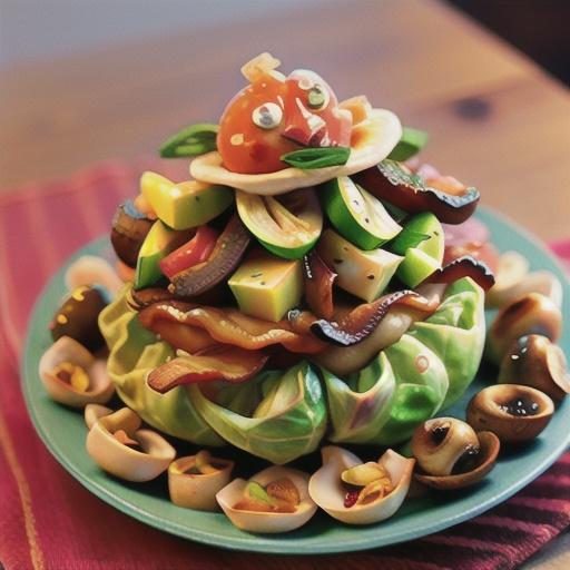 Southern Fried Cabbage with Bacon, Mushrooms, and Onions