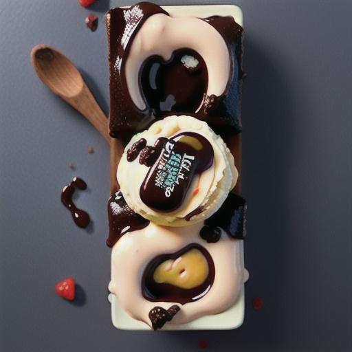 Panela sugar and brownie dough ice-cream