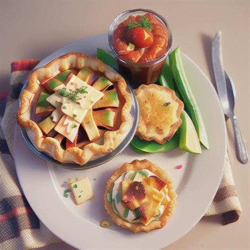 Beef, tomato, bacon and cheese pies