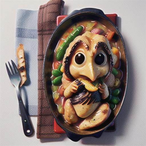 Slow-roasted chicken with onion gravy