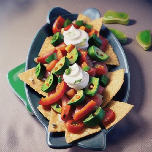 Vegetarian lentil nachos