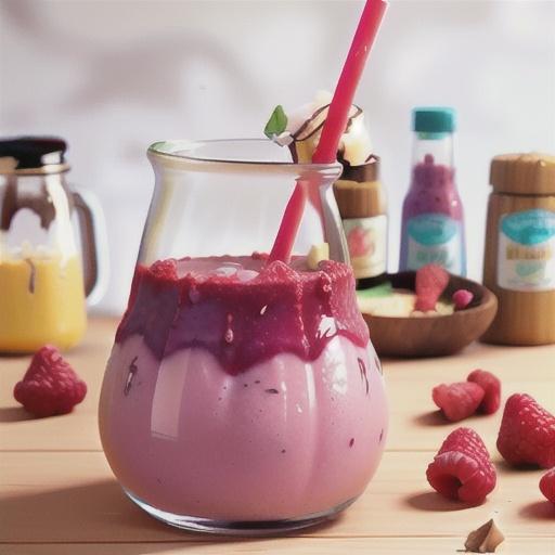 Raspberry and coconut breakfast smoothie