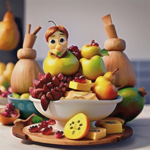 Spiced Pears and Pomegranate