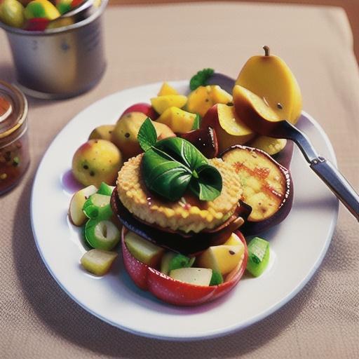 Crumbed pork cutlets with pear chutney and warm potato salad