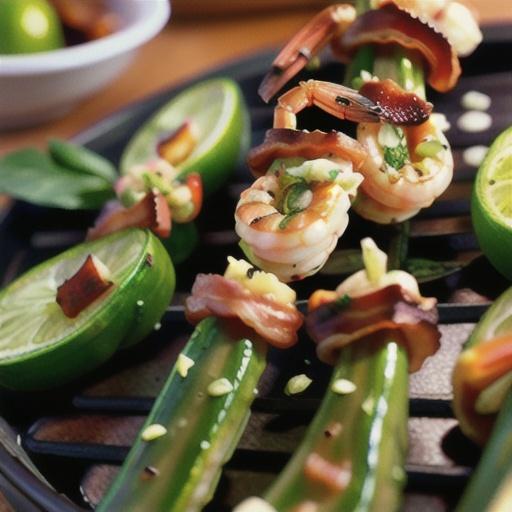 Garlic Lime Bacon-Wrapped Shrimp