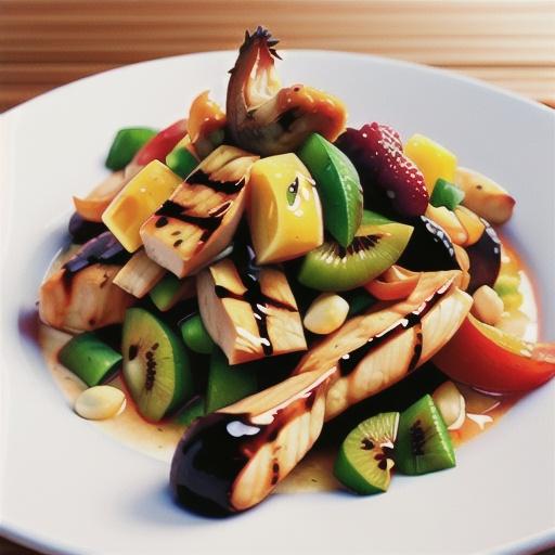 Chargrilled chicken with tropical fruit