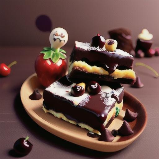Cherry ripe brownie bar
