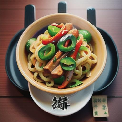 Chilli ginger pork and hokkien noodle stir-fry