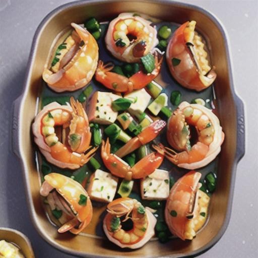 Prawn and feta saganaki