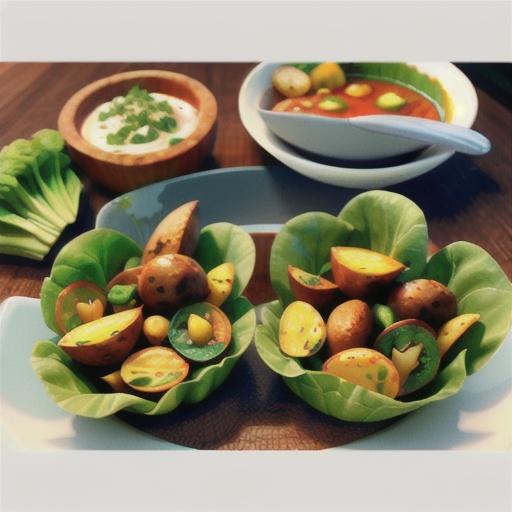 Thai Lettuce Cups with Red Curry Potatoes