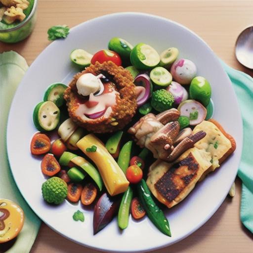 Minty lamb chops with vegetable crumble