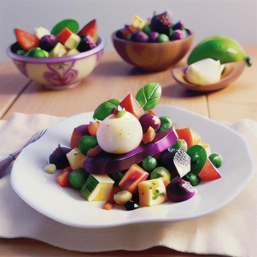 Mozzarella & winter fruit salad