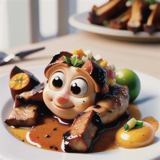 Barbecued maple lamb shoulder