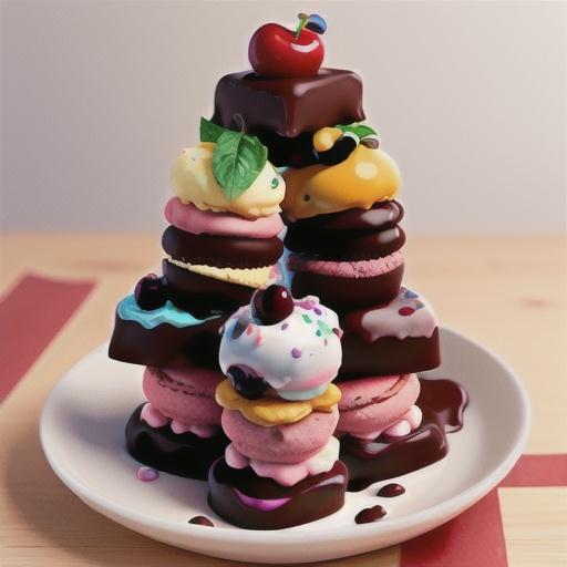 Choc-cherry ice-cream sandwiches