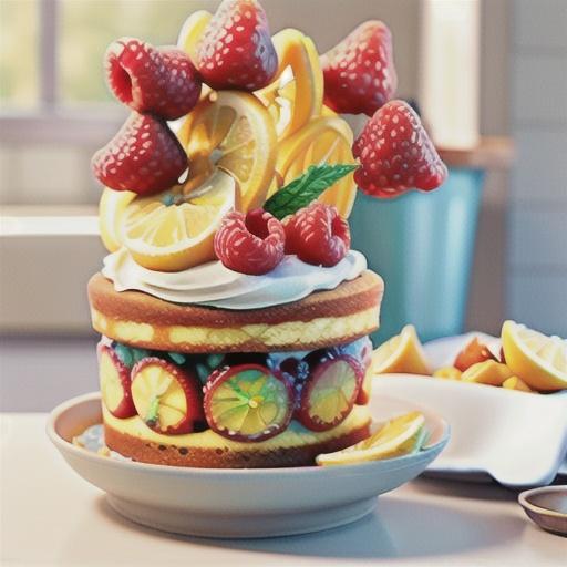 One-Bowl Lemon-Raspberry Cake