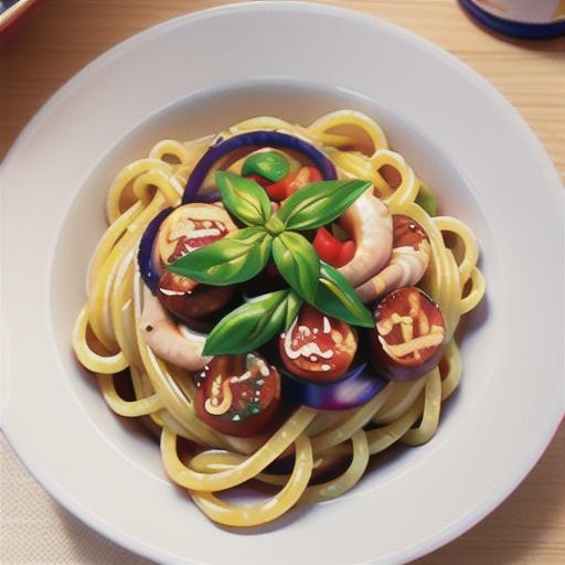 Spaghetti with squid and chorizo
